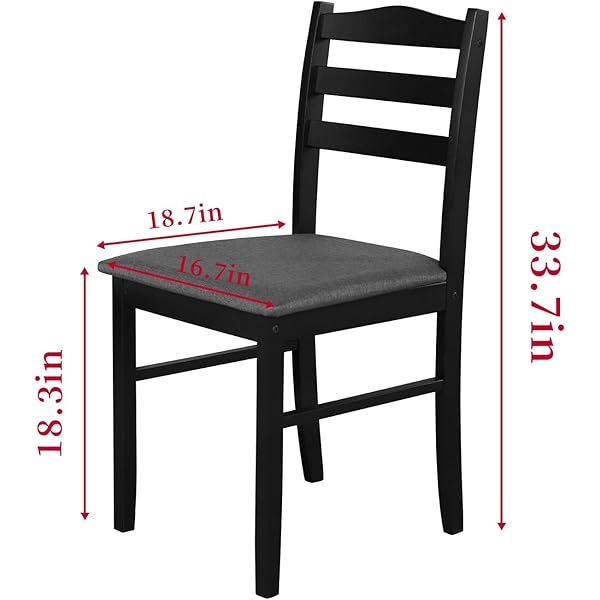 Dining Table Set for 4, 5-Piece Wood Modern Rectangular Dining Table Set for Home with 4 Upholstered Chairs