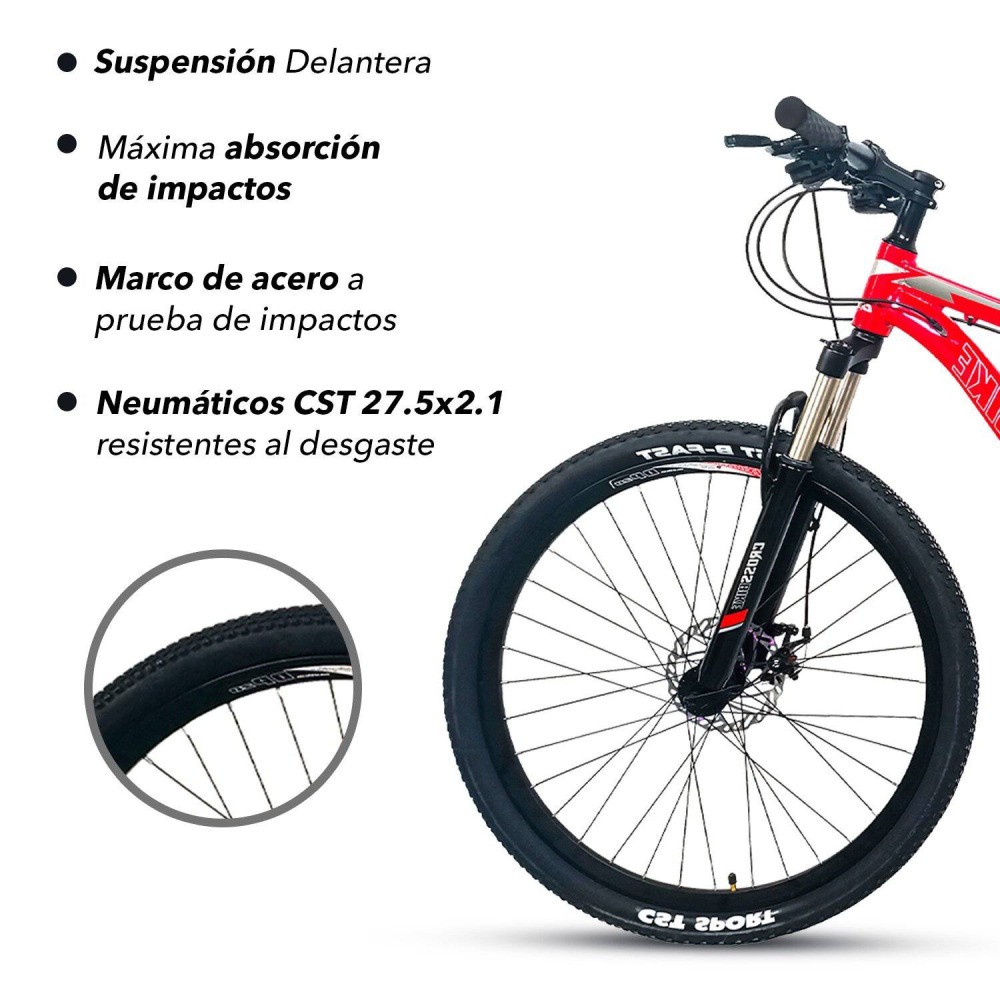 Bicicleta de Montaña Challenger Aro 275 Rojo