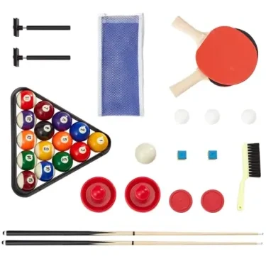 Mesa de juegos giratoria 3 en 1 con Air Hockey, billar/billar y tenis de mesa, mesa de hockey de 88 pulgadas para sala de juegos, hogar familiar, juego de juegos arcade, todos los accesorios para cada juego incluidos