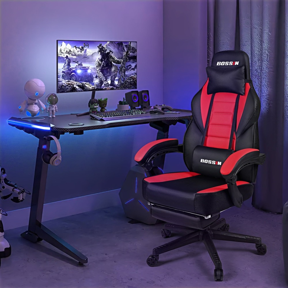 🔥 SILLA GAMER PREMIUM Waleaf - Respaldo Alto XL + Reposapiés Ajustable - Soporte Lumbar - ¡Envío Gratis!