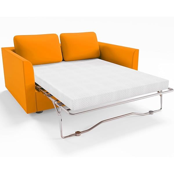 Colchón de espuma viscoelástica de gel frío de 4,5 pulgadas para sofá cama, sofá cama y sofá cama tamaño Queen