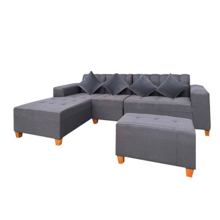 Sofa Seccional Hamburgo 4 cuerpos + Puff Movenda