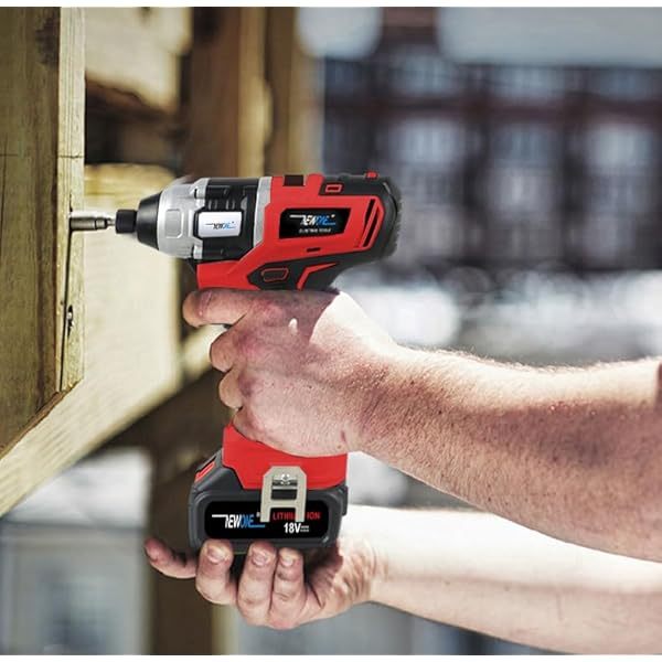 Kit combinado de herramientas eléctricas inalámbricas, 12 herramientas MAX MATRIX de 18 V, con taladro, 2 baterías de 2.0 Ah y 1 cargador (negro y rojo) 12-Tool Set Black Red