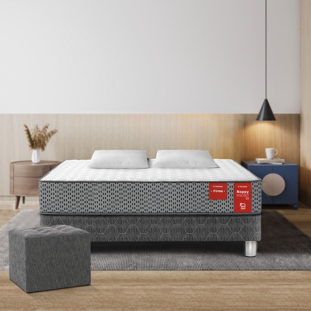 Cama Nappy Pockket 20 2 Plazas + Puff