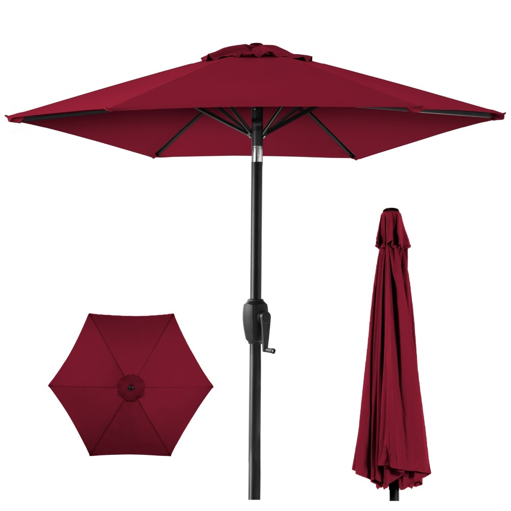 🔥 OFERTA: Sombrilla Exterior 2.3m EXTRA RESISTENTE - Sistema Inclinación con 1 Botón + Manivela Suave - Best Choice