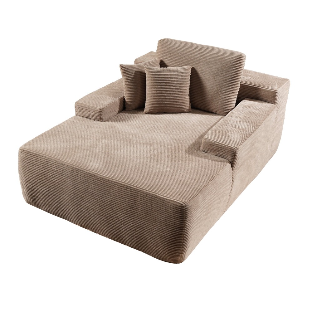 Sillón Chaise Lounge Gigante Ovios 170x122cm - Sofá Cama Ultra Cómodo de Pana, Sin Montaje, Para Salón