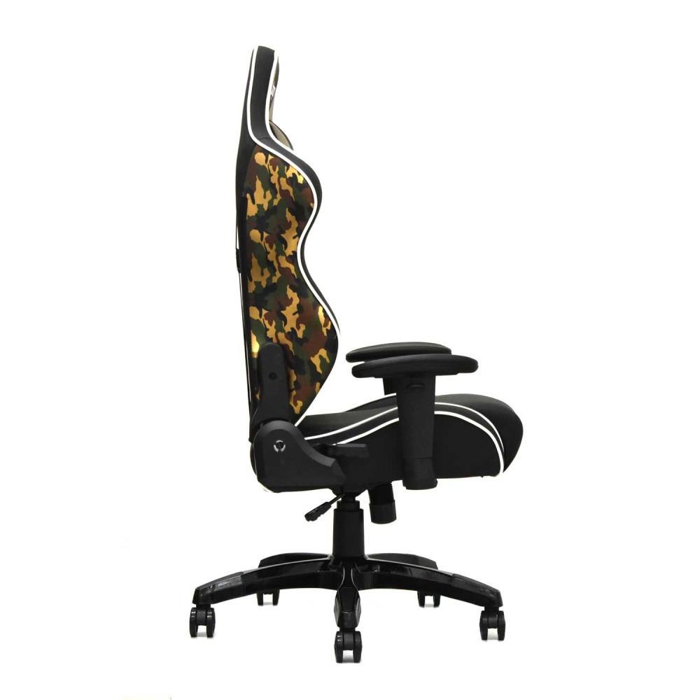 SILLA GAMER JAGUAR VERDE MILITAR CON CABECERO BONNO