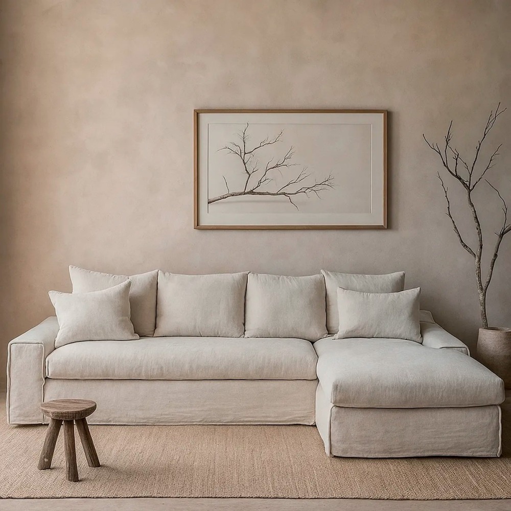 Sofá Seccional Elba Derecho Beige