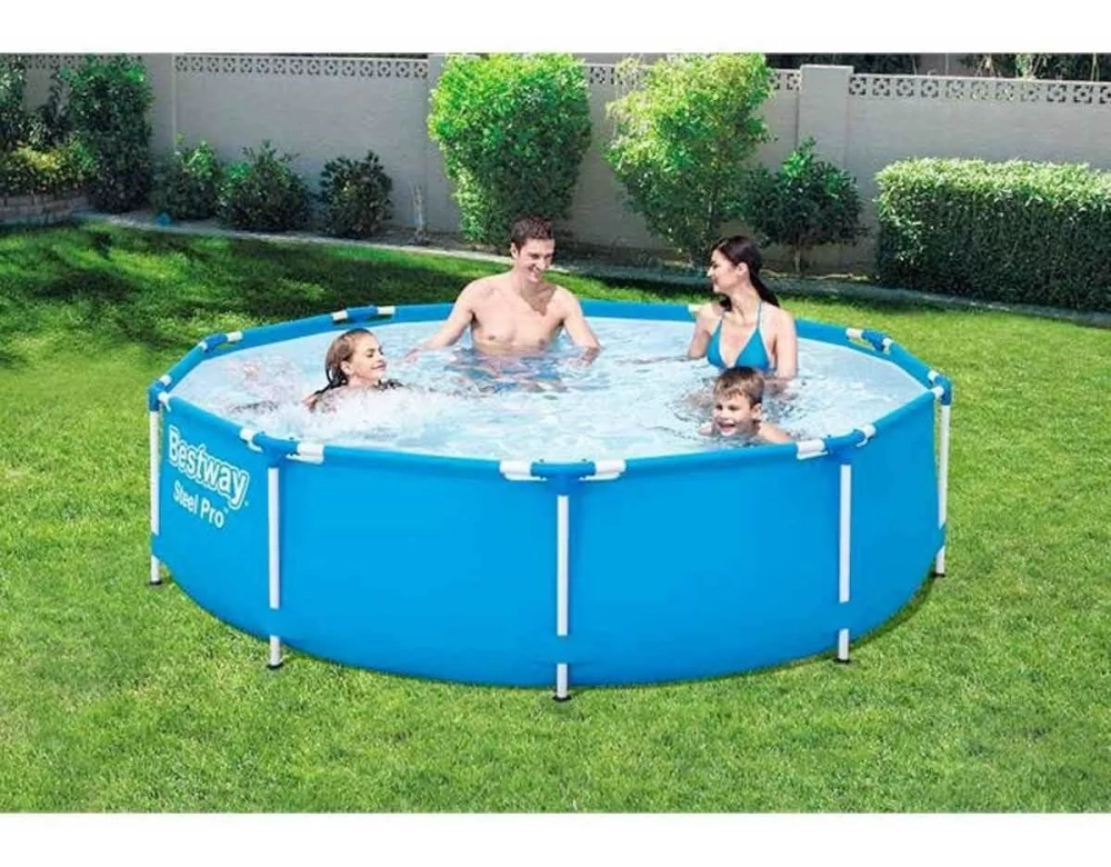 Alberca Piscina Estructural Circular Steel Pro 305cm Bestway Color Azul