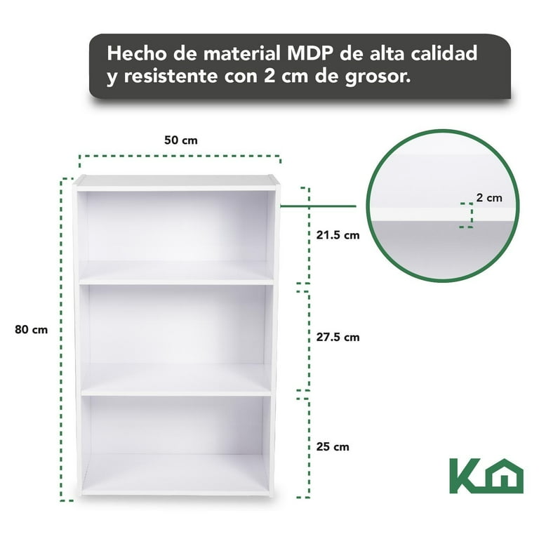 Escritorio + Estante De 3 Niveles + Estante 1 Nivel Para Estudiante blanco