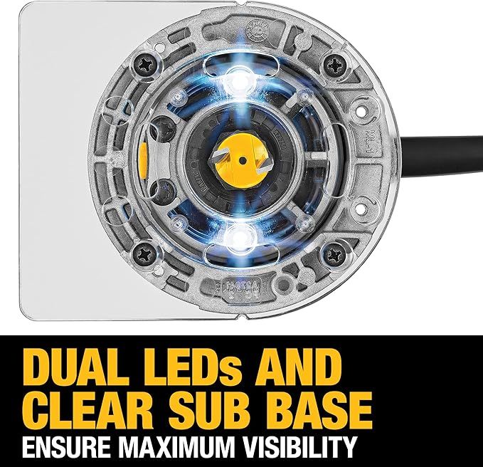Max DWP611 1.25 HP Fresadora Compacta de Velocidad Variable y Par de Torsión, 1.25 Hp con Luz LED