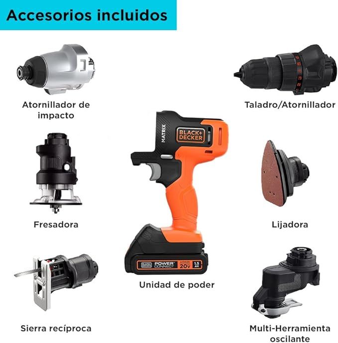 Juego de Herramientas con 6 Accesorios BDCDMT1206KITC