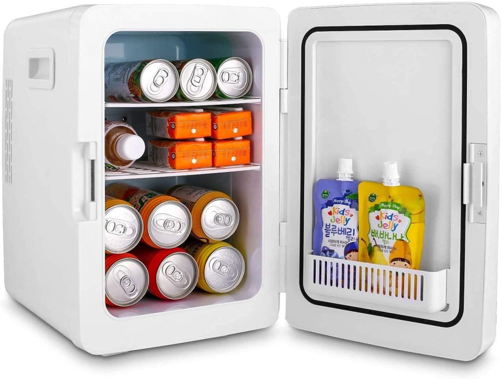 Mini nevera de 20 litros, mini congelador, enfriador compacto de gran capacidad y calentador con visualización de termostato digital y control de temperatura