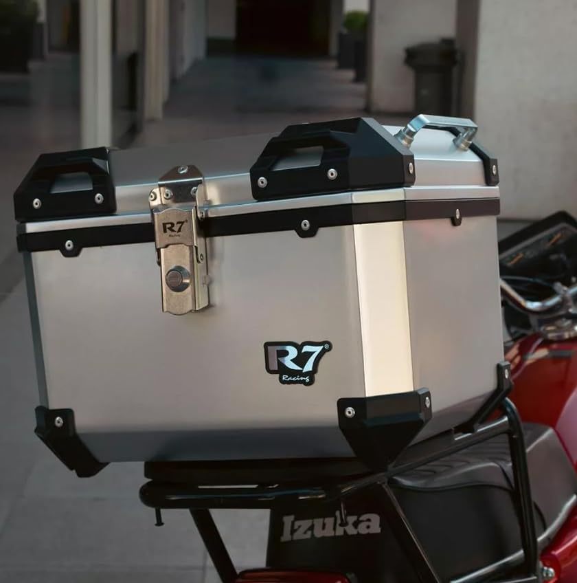 BAUL TRASERO MOTOCICLETA  45 LTS PLATA