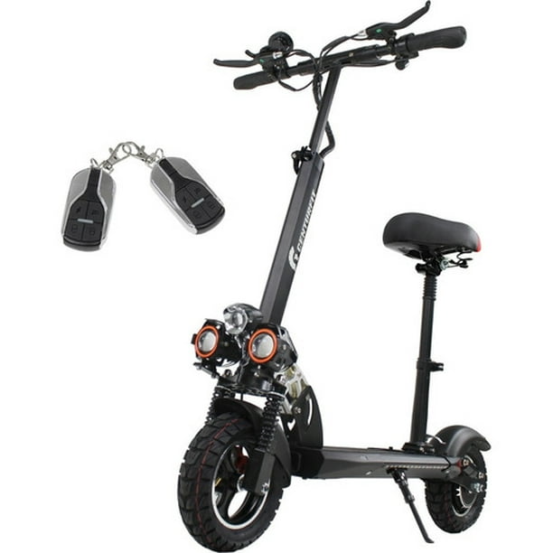 Negro Con Asiento Luz Led Usb Alarma 48 Km/h