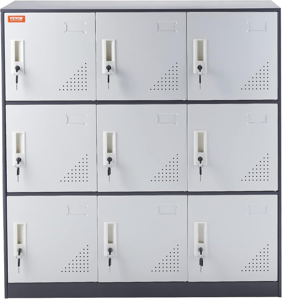 Metal Storage Cabinet with Wheels, 75'' Locking Steel Storage Cabinet with 2 Magnetic Doors and 4 Adjustable Shelves for Office, Garage, Home