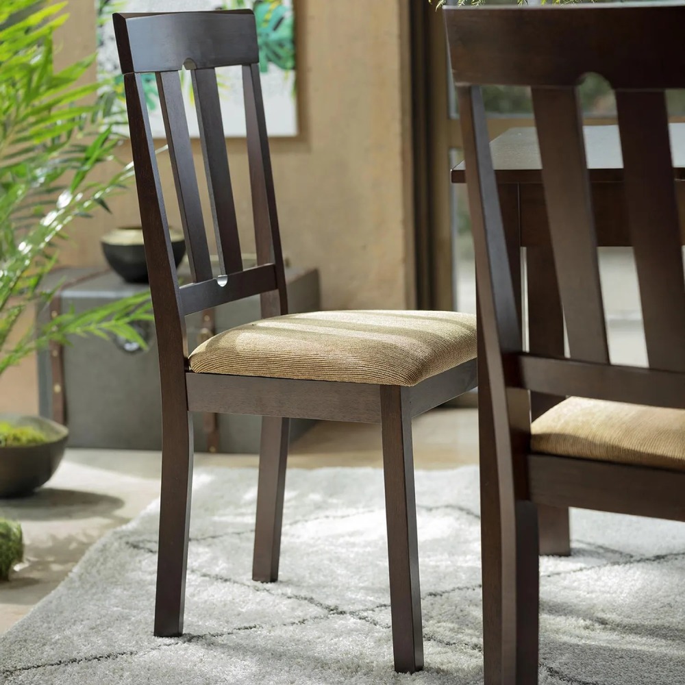 Juego de Comedor Louis 6 Sillas Mesa Rectangular 90x94x140 cm Capuccino