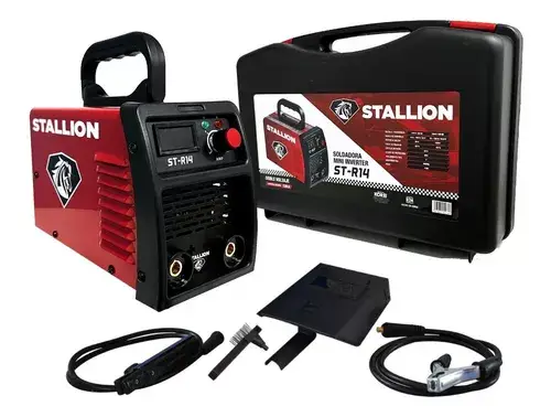 Combo Soldadora Inversora Maquina 130amp 110/220v Str14e Stallion + Careta Husky