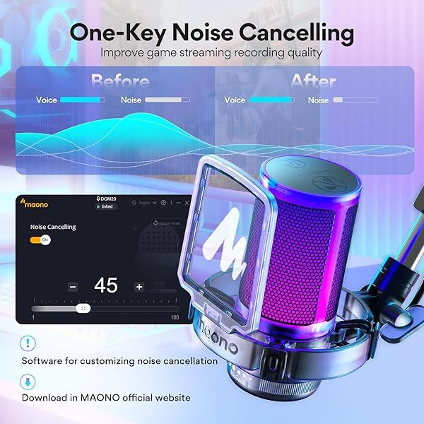 Micrófono USB para juegos, micrófono de condensador con cancelación de ruido, silenciador, ganancia, monitoreo y brazo articulado para transmisión