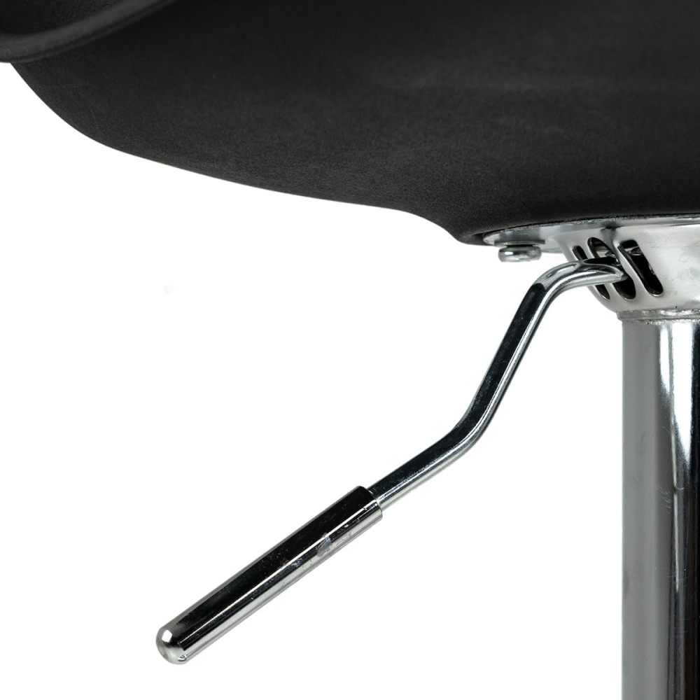 Juego de 4 Sillas para Bar con Reposapiés y Respaldo Medio | Taburetes Giratorios para Barra, Restaurantes, cocinas, con Altura Ajustable, Cómodas y Acolchadas(Negro1)