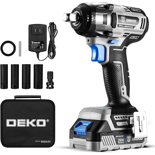 Kit combinado de taladro inalámbrico: taladro de impacto sin escobillas de 20 V máx. y llave de impacto Juego de herramientas eléctricas inalámbricas
