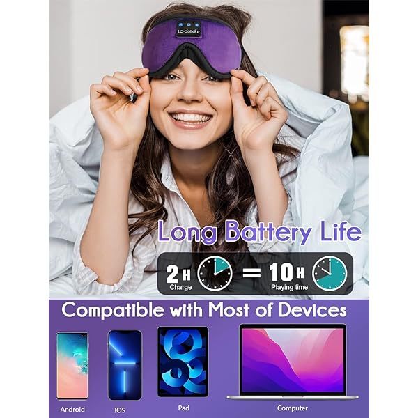 Auriculares para dormir, máscara para dormir 3D con Bluetooth, máscara para dormir con música inalámbrica, auriculares para dormir para quienes duermen de lado