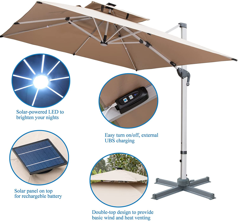 💥 PATIO RAIN GUARD LED FEED BY SOLAR ENERGY