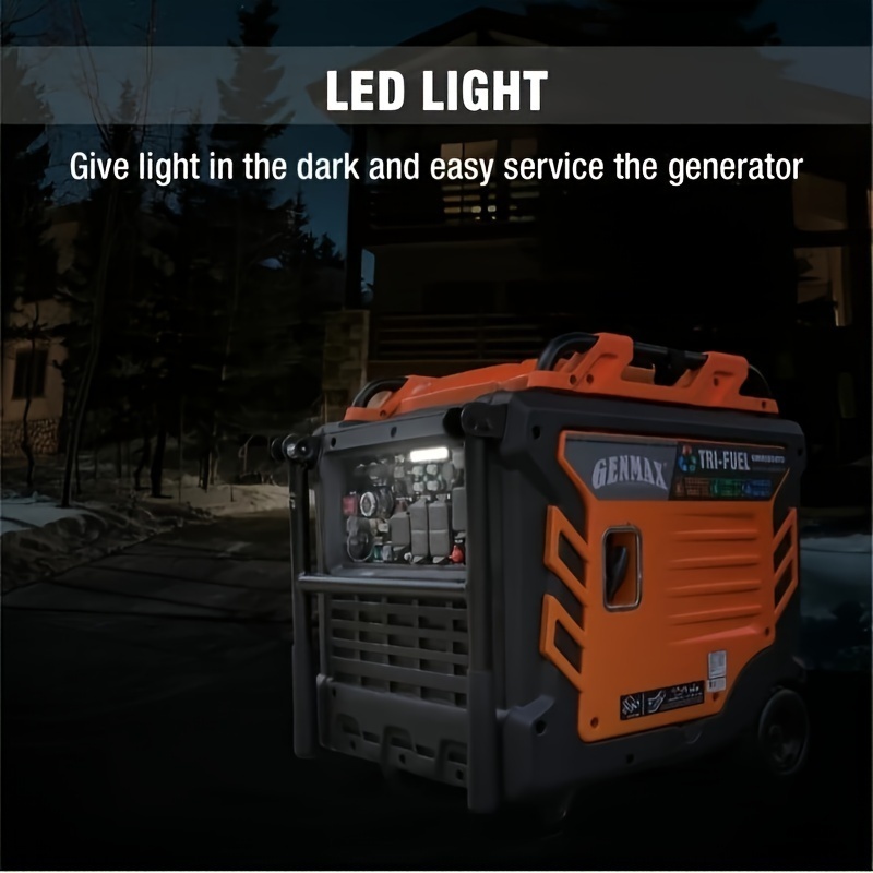 Generador inversor portátil  de 10500 W, compatible con EPA, función de modo ecológico, ultraligero para uso doméstico de respaldo, camping y vehículos recreativos