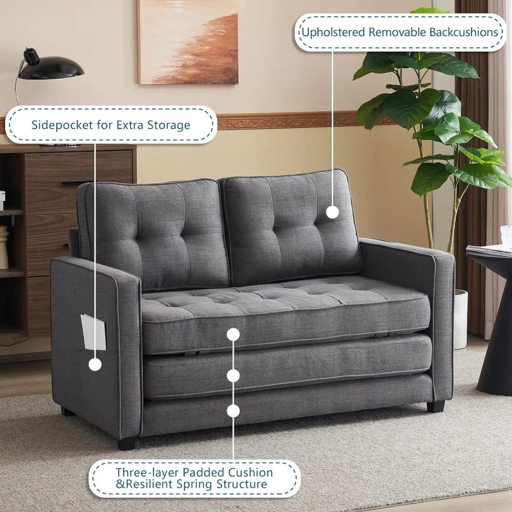 Sofá cama convertible, sofá futón, sofá para sala de estar