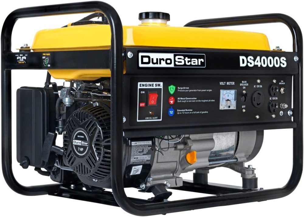 DS10000EH Generador portátil de Doble Combustible, 10000 W, Arranque eléctrico, Respaldo en casa y Listo para RV, Aprobado por 50 Estados, Rojo/Negro