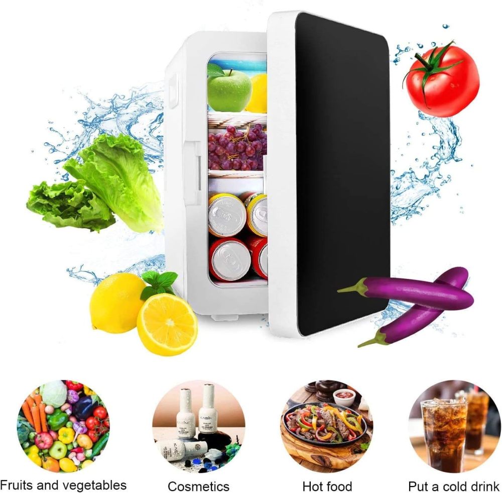 Mini nevera de 20 litros, mini congelador, enfriador compacto de gran capacidad y calentador con visualización de termostato digital y control de temperatura