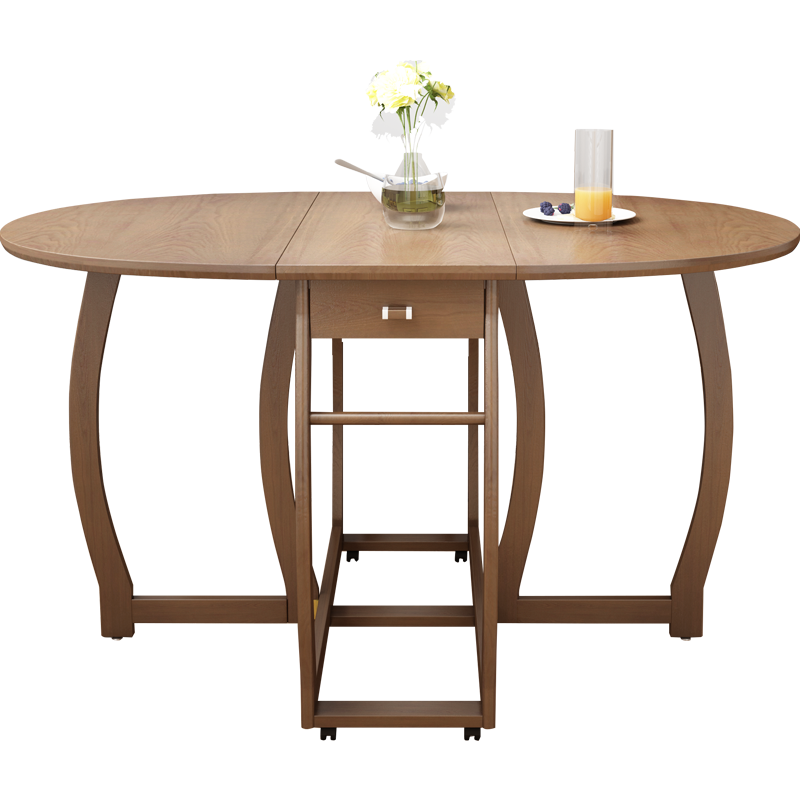 Mesa de comedor plegable Mesa de comedor pequeña Mesa de comedor redonda telescópica y deformable Juego de sillas y mesa de comedor para ahorrar espacio