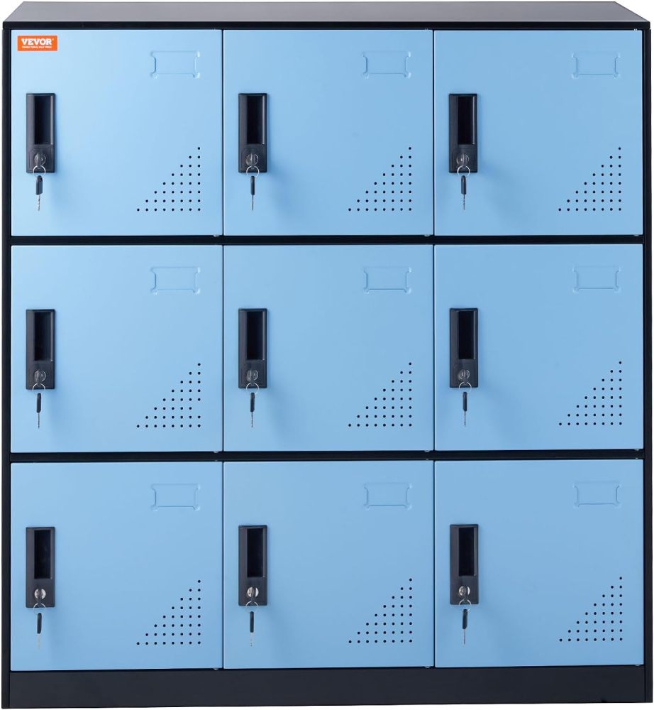 Metal Storage Cabinet with Wheels, 75'' Locking Steel Storage Cabinet with 2 Magnetic Doors and 4 Adjustable Shelves for Office, Garage, Home