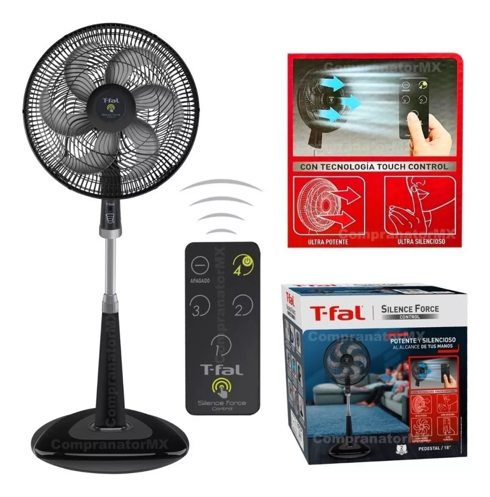 Ventilador Piso Pie Pedestal 6 Aspa Silencioso Potente