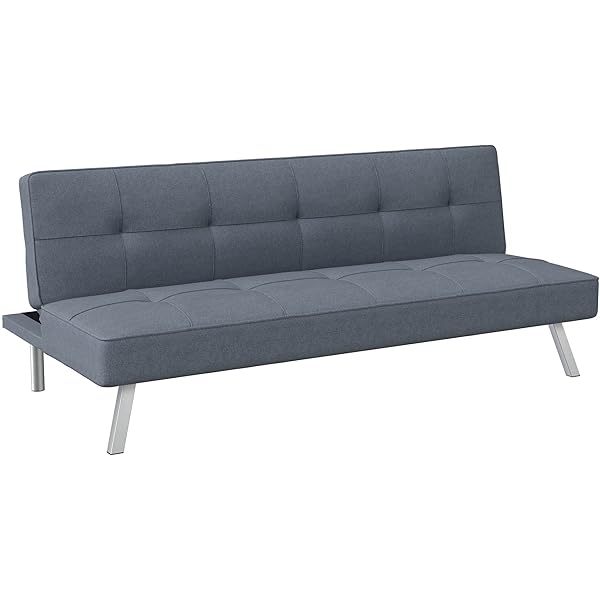 Serta Rane Convertible Sofa Lounger Microfiber Light Grey Full Light Gray Modern