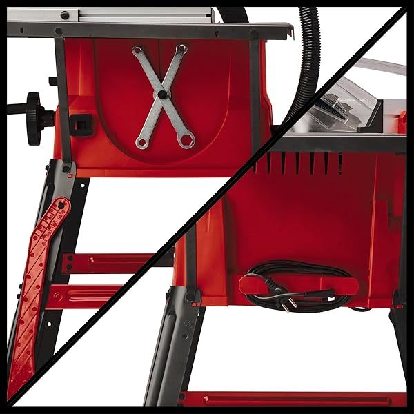 Mesa de corte TC-TS 2025/2 U (máx. 2.000 W, ajuste de la altura/ inclinación de la hoja de sierra de precisión, tope-guía paralelo, tope-guía angular +/- 60°), Color Negro