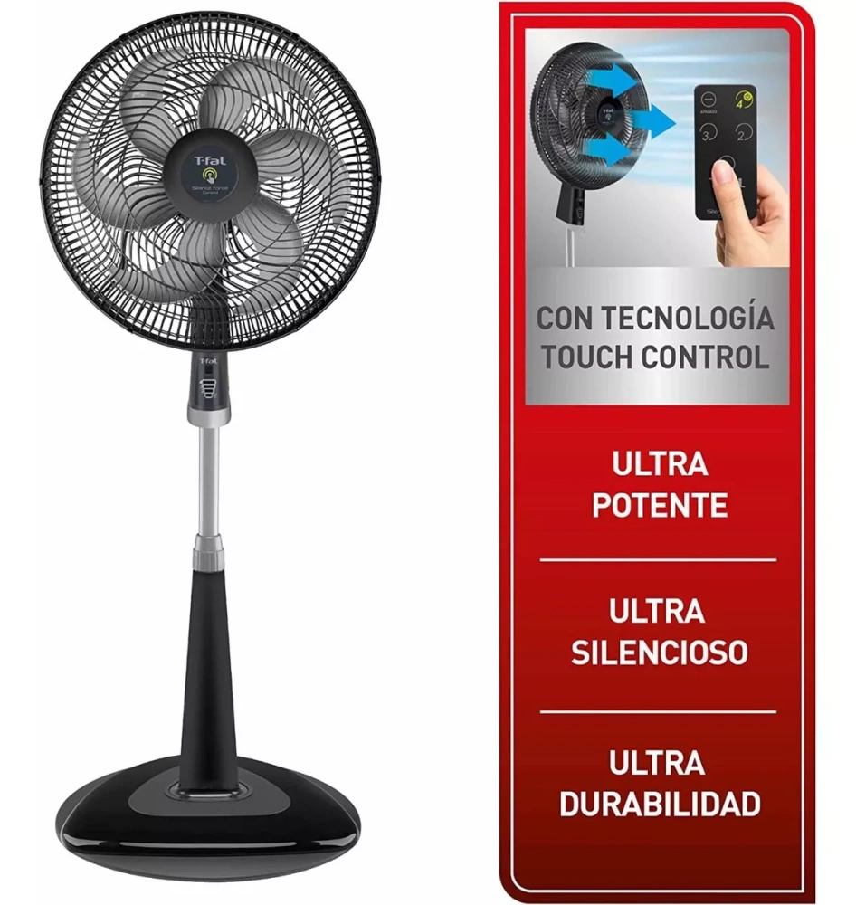 Ventilador Piso Pie Pedestal 6 Aspa Silencioso Potente