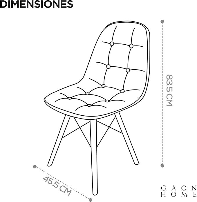Silla de Comedor, Oficina, Sala de Estar Estilo Minimalista (Negro.)
