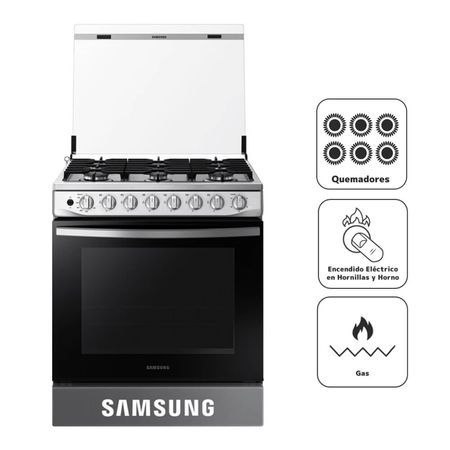 Cocina a Gas6 hornillas con Plancha NX52T5311PSPE