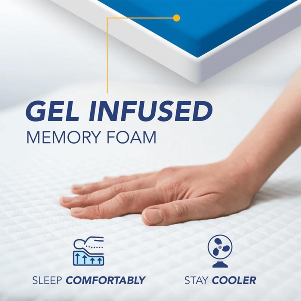 DynastyMattress Colchón de Espuma viscoelástica de Gel frío de 4 Pulgadas para sofá Plegable Convertible