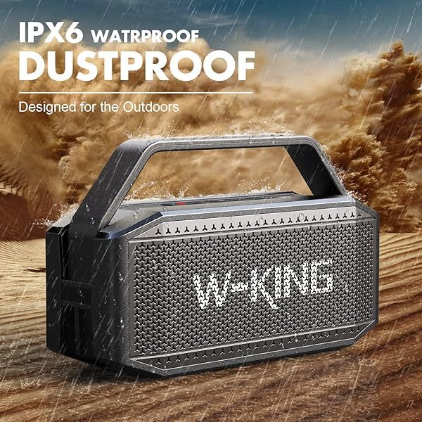 Altavoz Bluetooth - 100 W pico 60 W RMS graves profundos, IPX6 altavoces Bluetooth portátiles resistentes al agua inalámbricos con subwoofer