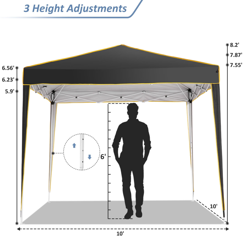 Carpa emergente de 10 x 10, carpa emergente fácil de instalar