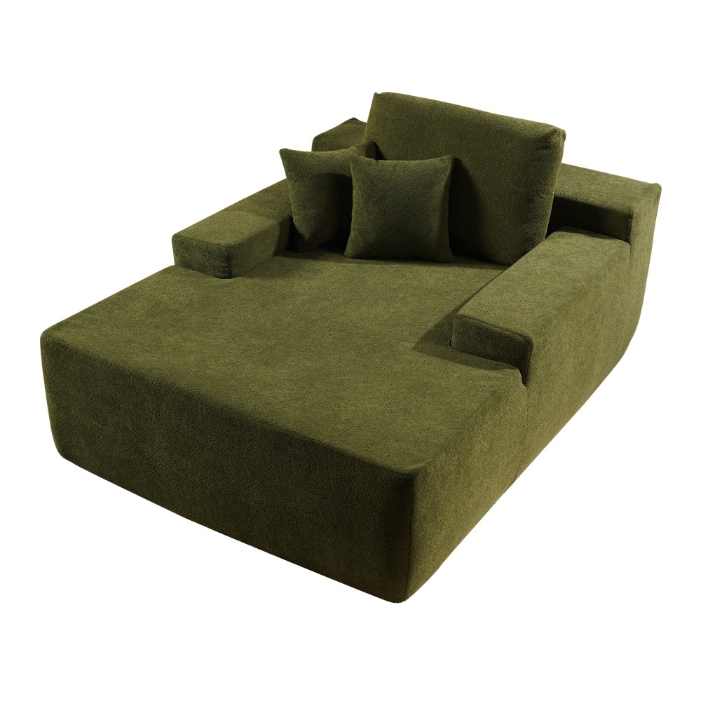 Sillón Chaise Lounge Gigante Ovios 170x122cm - Sofá Cama Ultra Cómodo de Pana, Sin Montaje, Para Salón