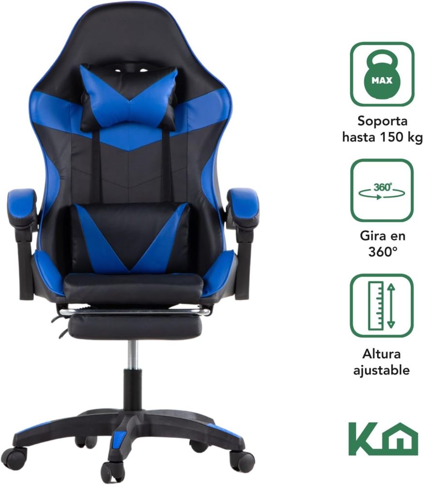 Silla ergonómica reclinable para juegos