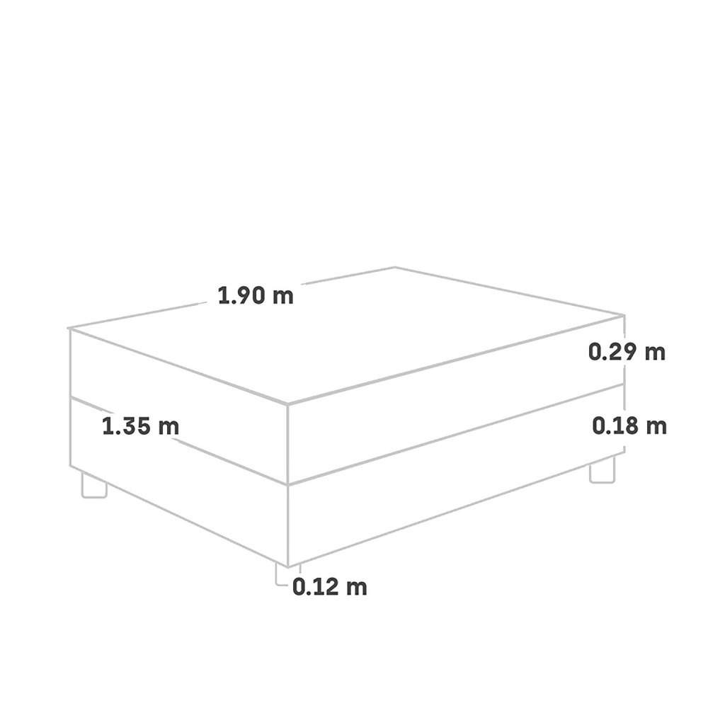 Cama Nappy Pockket 20 2 Plazas + Puff