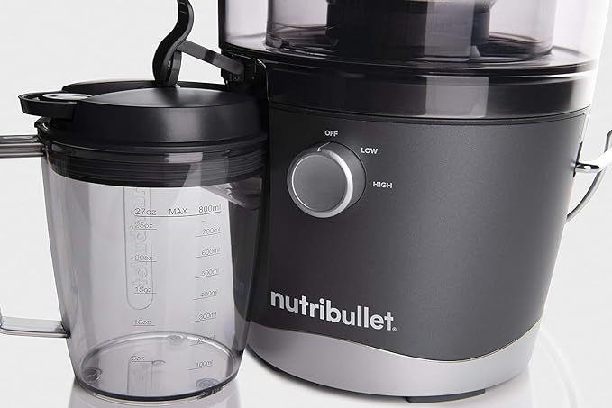 NBJ50100 - Máquina centrífuga para exprimidor de frutas, verduras y alimentos, 27 onzas/1,5 litros, 800 vatios, gris