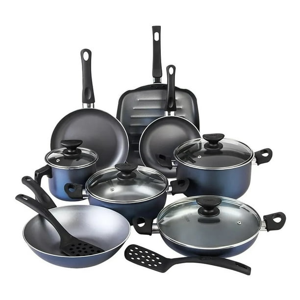 Batería De Cocina Balance De Aluminio De 14 Piezas Con Antiadherente