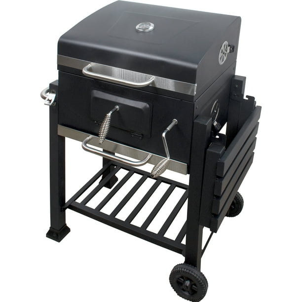 Asador Ahumador A Carbon  Con Parrilla Acero Carne Practico