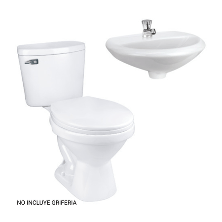 Inodoro 2 Piezas Rapid Jet Universal + Lavatorio Eco