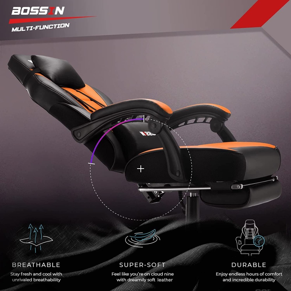 🔥 SILLA GAMER PREMIUM Waleaf - Respaldo Alto XL + Reposapiés Ajustable - Soporte Lumbar - ¡Envío Gratis!
